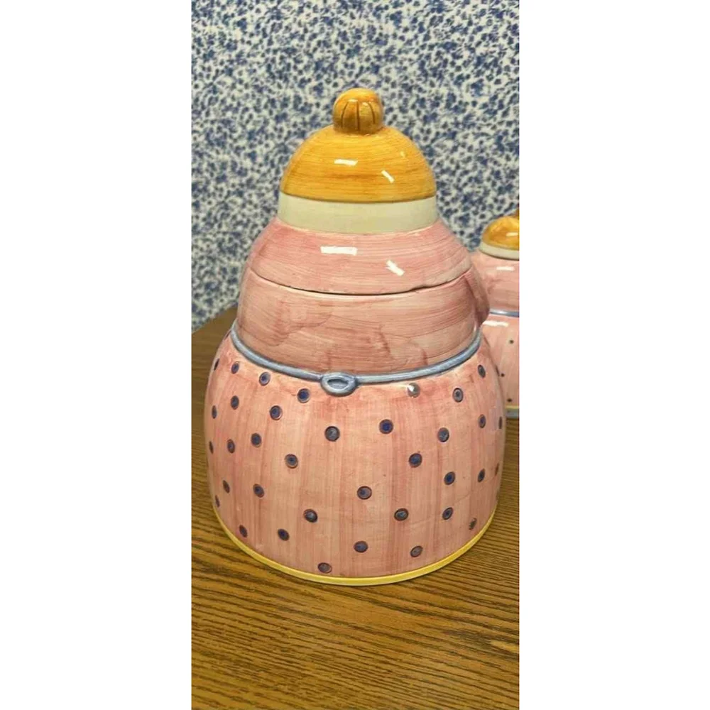 Down Home Collection Farmer Wife Roshco 1995 Vintage SET X4 Pot Creamer Sugar
